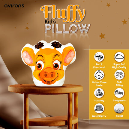 Animal Shaped Pillow, Giraffe Shaped Pillow for kids, Cute Giraffe Cushion for kids, Giraffe Shaped Pillow for kids Bedroom, Velvet Giraffe Shaped Throw Pillow, Plush Giraffe Toy Pillow, Cute Giraffe Cushion for Kids