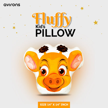 Giraffe pillow for kids, Soft Giraffe pillow for kids, premium Giraffe shaped Cushion for kids, Animal Shaped Giraffe Pillow for Children, Soft Velvet Throw Pillow for Kids, Giraffe Shaped Decorative Throw Pillow