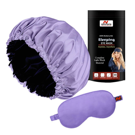Purple satin hair bonnet, Silk hair bonnet all type hair style, Satin purple hair bonnet