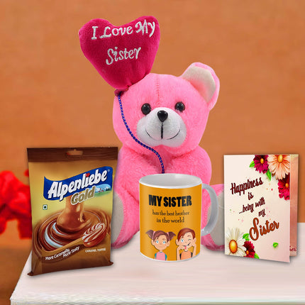 Rakhi Sister Gift Hamper - Cute Return Gift Sister, Rakhi Festive Gift Sister, Rakhi Gift Bag Sister