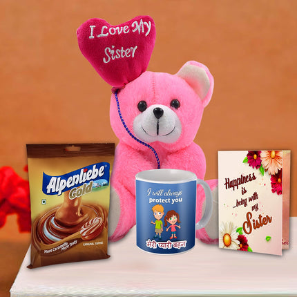 Rakhi Sister Gift Hamper - Cute Return Gift Sister, Rakhi Festive Gift Sister, Rakhi Gift Bag Sister