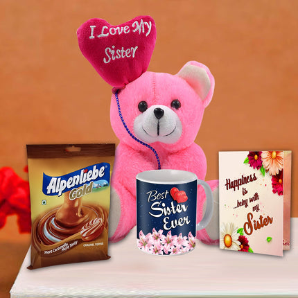 Rakhi Sister Gift Hamper - Cute Return Gift Sister, Rakhi Festive Gift Sister, Rakhi Gift Bag Sister