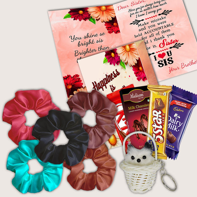 Gift for Sister on Rakhi with Chocolate - Raksha Bandhan Gift Hamper for Sister with Chocolates