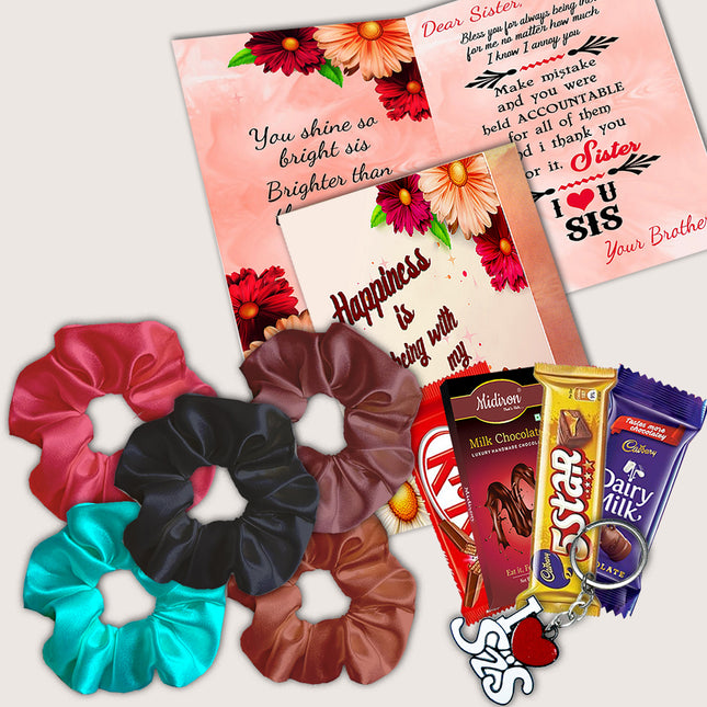 Rakhi Gift Hamper for Sister with Chocolate - Raksha Bandhan Surprise Gift for Sister