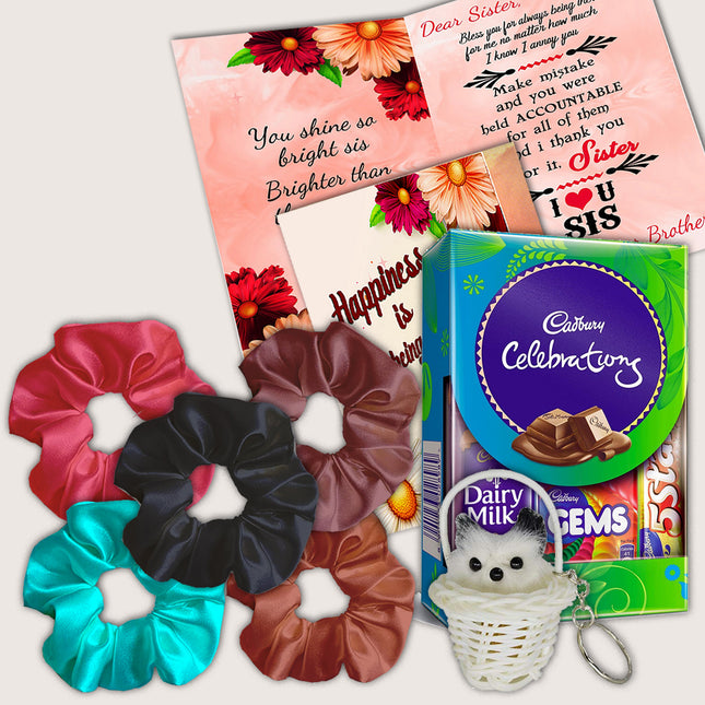 Raksha Bandhan Gift for Sister with Chocolate - Thoughtful Rakhi Surprise Hamper