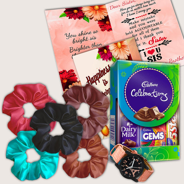 Rakhi Gift for Sister with Chocolate - Raksha Bandhan Special Hamper with Chocolate