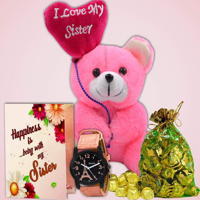 Raksha Bandhan Gift for Sister with Chocolate - Rakhi Festival Special Gift Hamper for Sister