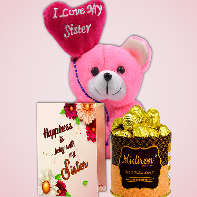 Chocolate Gift for Sister on Rakhi - Raksha Bandhan Celebration Hamper with Chocolate