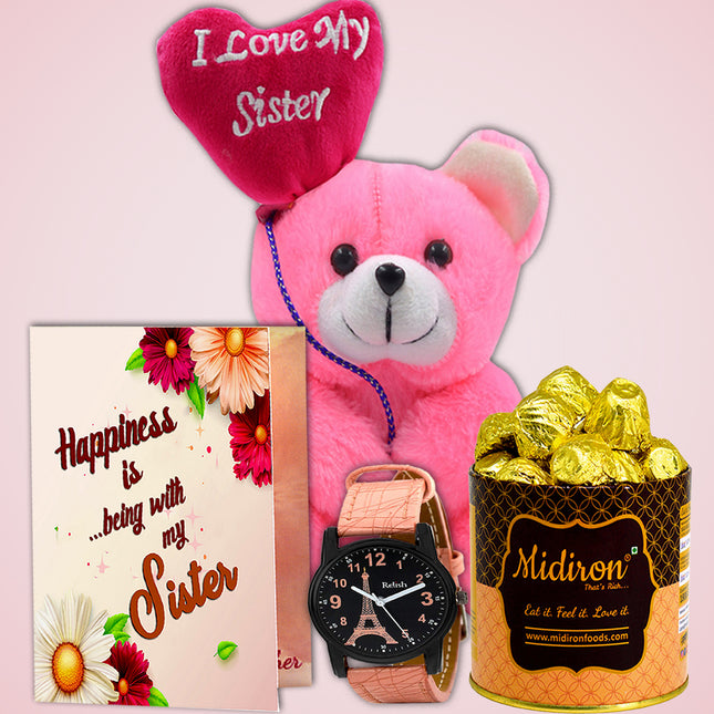 Gift for Sister on Rakhi with Chocolate - Raksha Bandhan Gift Hamper for Sister with Chocolates