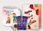 Gift for Sister on Raksha Bandhan
Personalized Rakhi mug for sister
Mug gift for Sister's Birthday
Birthday Gift For Sister