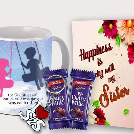 Gift for Sister from Sibling – Printed Coffee Mug for Sister, Useful Ceramic Mug for Tea or Coffee