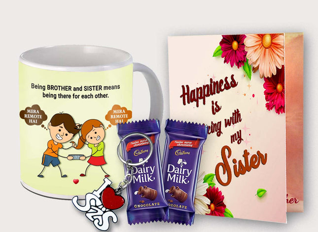 Gift for Sister from Brother – Printed Coffee Mug, Ceramic Mug for Tea Lovers, Daily Use Gift