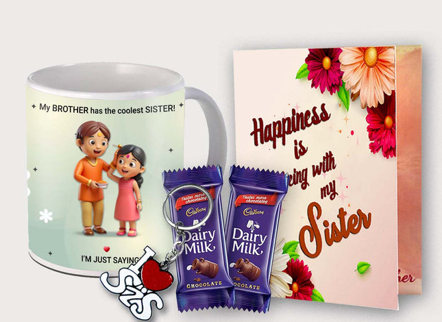 Gift for Sister – Printed Coffee Mug from Brother or Sister, Daily Use Ceramic Mug