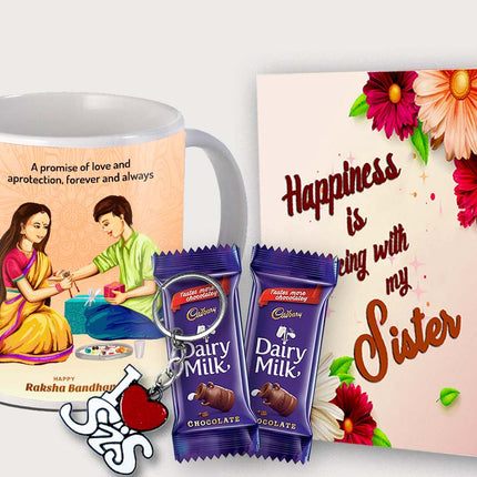 Gift for Sister from Sibling – Printed Mug for Her Daily Routine, Coffee Mug for Birthday, Rakhi