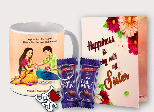 Gift for Sister from Sibling – Printed Mug for Her Daily Routine, Coffee Mug for Birthday, Rakhi