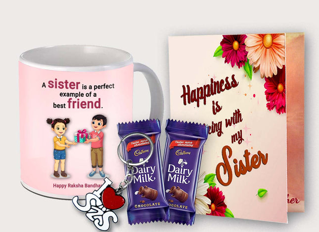 Gift for Sister from Brother – Durable Printed Ceramic Mug for Daily Use, Perfect Gift for Sister