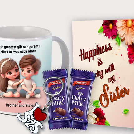 Gift for Sister – Printed Ceramic Mug from Brother or Sister, Useful Gift for Sister’s Tea Time