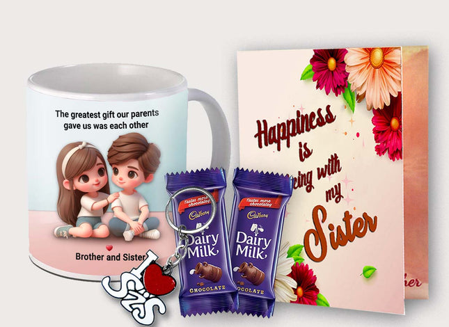 Gift for Sister – Printed Ceramic Mug from Brother or Sister, Useful Gift for Sister’s Tea Time