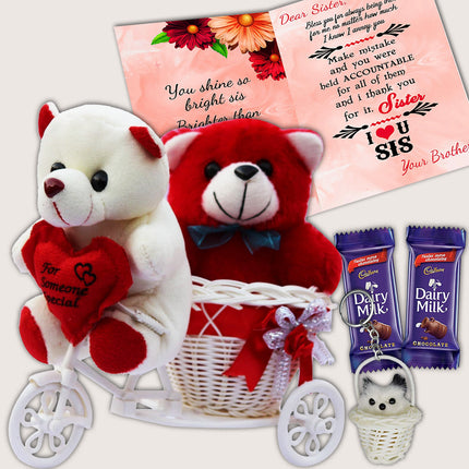Raksha Bandhan Hamper for Sister with Chocolate - Delightful Rakhi Gift Hamper with Chocolates