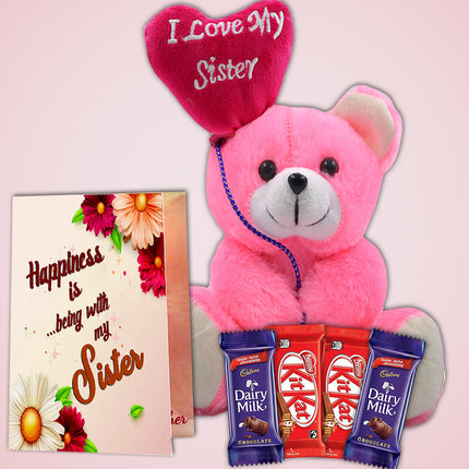 Chocolate Gift for Sister on Rakhi - Raksha Bandhan Special Hamper for Sister with Chocolate and Heartfelt Surprises