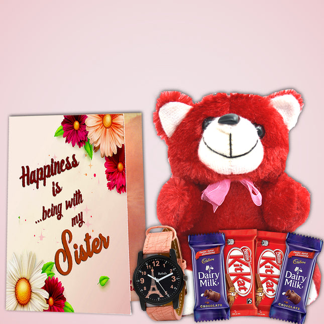 Raksha Bandhan Surprise Gift for Sister with Chocolate - Thoughtful Rakhi Hamper for a Sweet Celebration