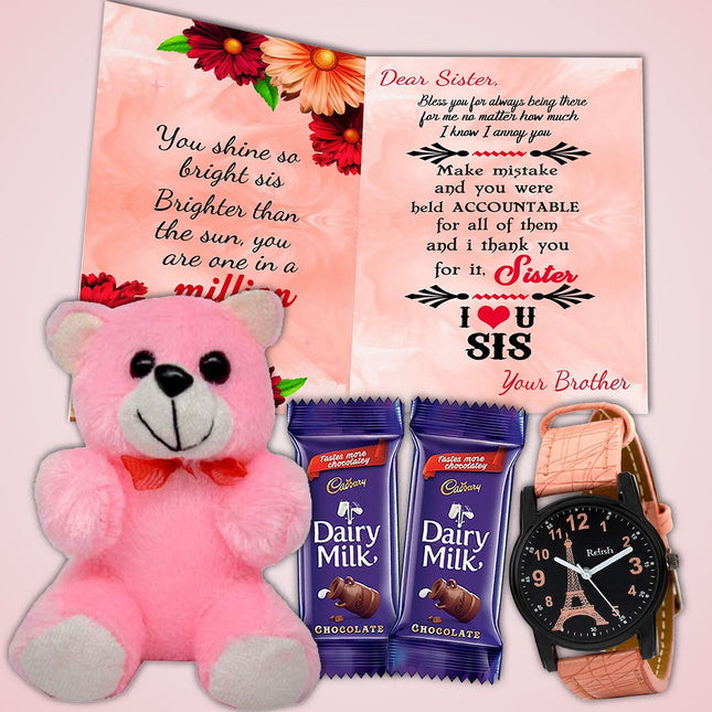 Chocolate Rakhi Gift for Sister - Special Raksha Bandhan Hamper for Sister with Chocolate, Rakhi, and Festival Treats