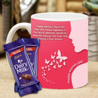 Women’s Day Gift Set
Thoughtful Gifts for Women
Elegant Women’s Day Mug
Dairy Milk Chocolate Bars