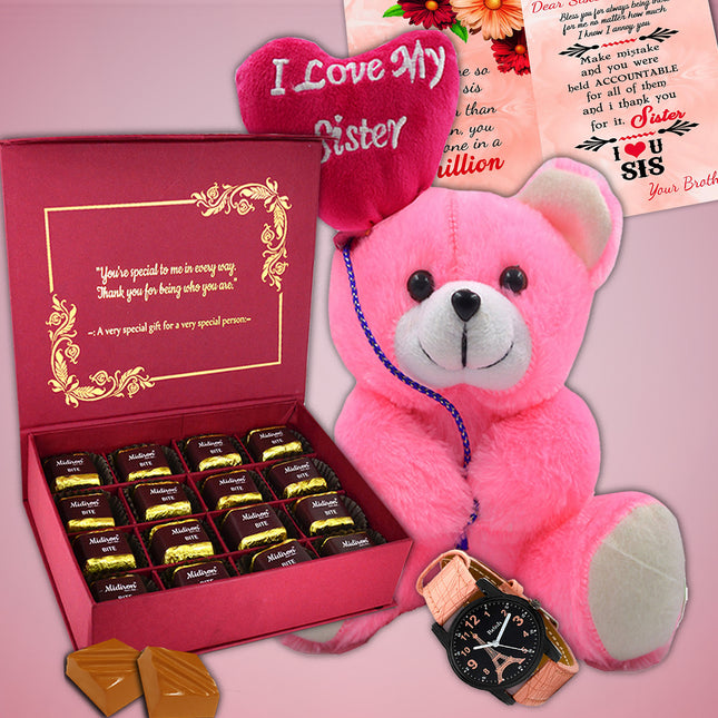 Gift for Sister on Rakhi with Chocolate – Raksha Bandhan Chocolate Hamper with a Sweet Surprise