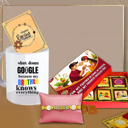 Rakhi Gift Set For Brother – Rakhi Hampers For Brother, Unique Rakhi For Brother, Rakhi For Brother Gift