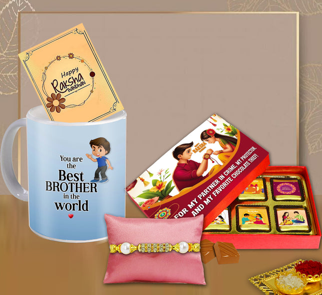 Rakhi Gift Set For Brother – Raksha Bandhan Gift Brother, Rakhi For Brother Combo, Best Rakhi For Brother