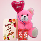 Rakhi Chocolate Gift for Sister – Raksha Bandhan Hamper with Assorted Chocolates and a Thoughtful Message