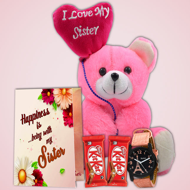 Raksha Bandhan Special Hamper for Sister with Chocolate – Unique Rakhi Present to Make Her Smile