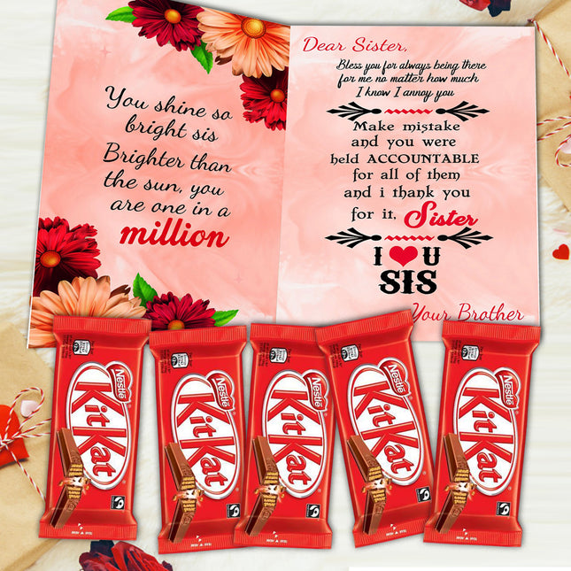 Raksha Bandhan Gift Hamper for Sister with Chocolates – Sweet Rakhi Gift Combo for Sister