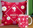 women day special cushion and mug combo 