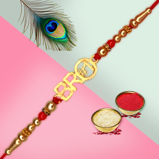 Rakhi Gift Set for Brother – Rakhi with Card & Roli, Raksha Bandhan Special Hamper