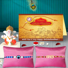 Raksha Bandhan Combo for Bhai – Rakhi Pack of 2 with Ganesh Murti, Spiritual Rakhi Gift Hamper