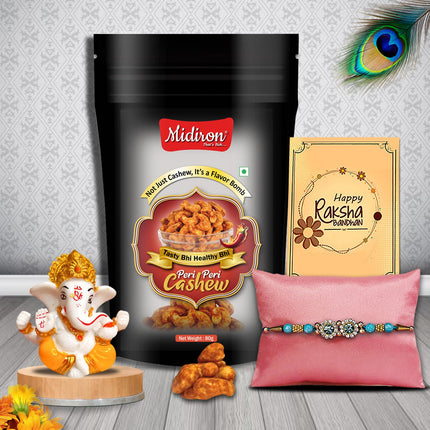 Divine Rakhi Gift Set for Your Brother – Premium Rakhi, Handmade Rakhi, Custom Rakhi