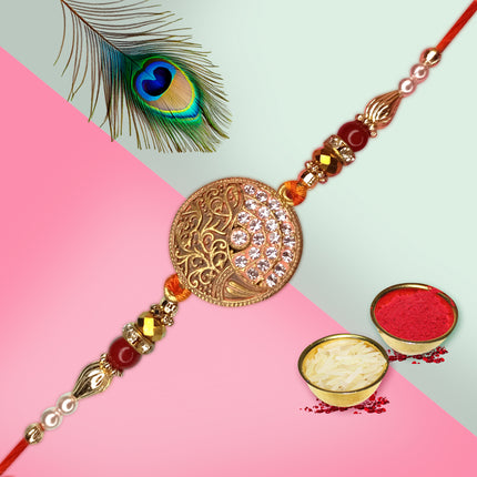 Best Rakhi Gift for Brother – Rakhi with Roli and Card, Raksha Bandhan Gift Combo for Bhaiya