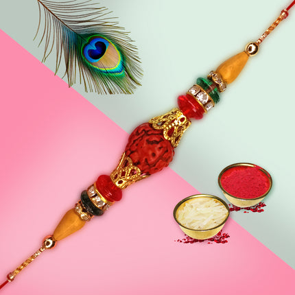 Raksha Bandhan Rakhi Set for Brother – Includes Card and Roli, Best Rakhi Gift Hamper for Bhaiya