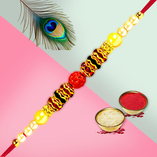 Rakhi & Gift Combo for Brother – Card, Roli & Rakhi Included, Raksha Bandhan Gift Hamper for Bhaiya