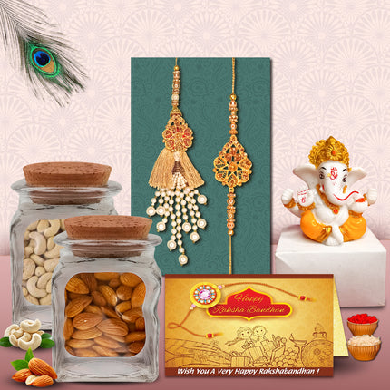 Rakhi Lumba Set - Gift Hampers For Bhaiya Bhabhi, Raksha Bandhan Combo