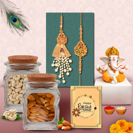 Rakhi Lumba Set - Gift Hampers For Bhaiya Bhabhi, Raksha Bandhan Combo