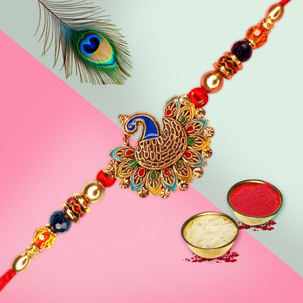 Rakhi Gift Hamper with Card & Roli – Rakhi for Brother Online, Raksha Bandhan Special Combo