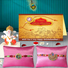 Ganesh Murti with Rakhi Set of 2 – Raksha Bandhan Gift Combo for Brother, Religious Rakhi