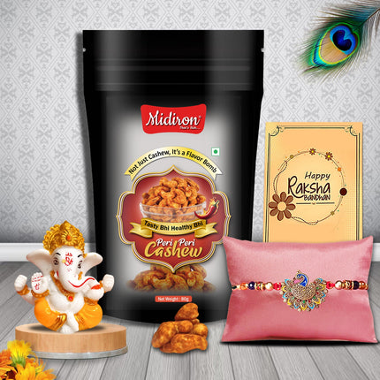 Divine Rakhi Gift Set for Your Brother – Premium Rakhi, Handmade Rakhi, Custom Rakhi