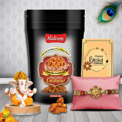 Divine Rakhi Gift Set for Your Brother – Premium Rakhi, Handmade Rakhi, Custom Rakhi