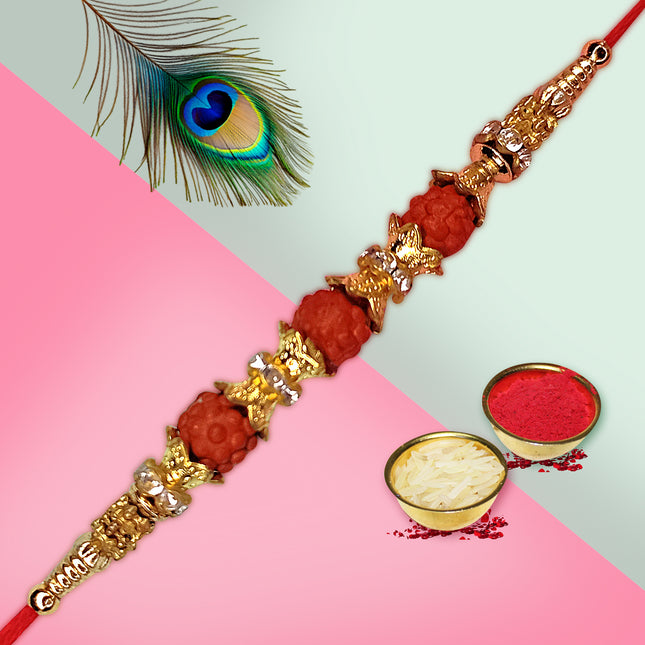 Best Gift for Brother on Rakhi – Rakhi with Card & Roli, Raksha Bandhan Hamper Combo