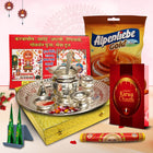 Karwa Chauth Puja Thali – Traditional Decorative Thali for Karva Chauth Rituals & Fasting Ceremony