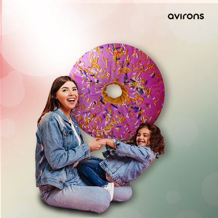 Velvet Donut/Doughnut, Best doughnut pillow for kids, Donut Ring for kids, Pillow for Kids,Kids Pillow,Kids Pillow,Plush Velvet Donut Cushion, Doughnut Shaped Pillow, Kids Room Pillow
