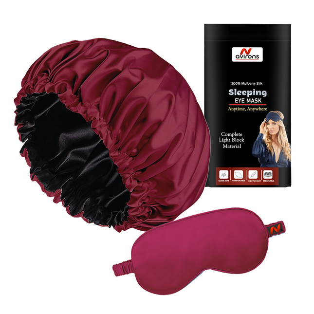 100% Silk Hair Bonnet, Satin Hair Cap for Sleeping, hair bonnet cap